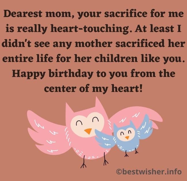 Touching birthday quotes for mom
