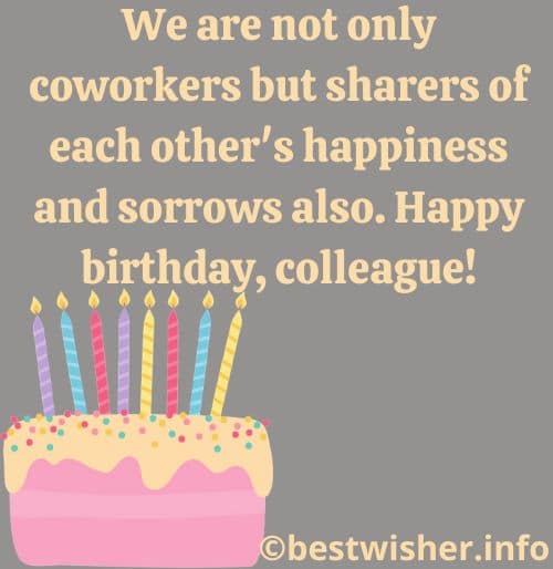 110 Birthday wishes for colleague or coworker [Female and male] - BestWisher