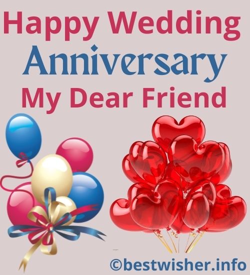 Anniversary wishes for friend