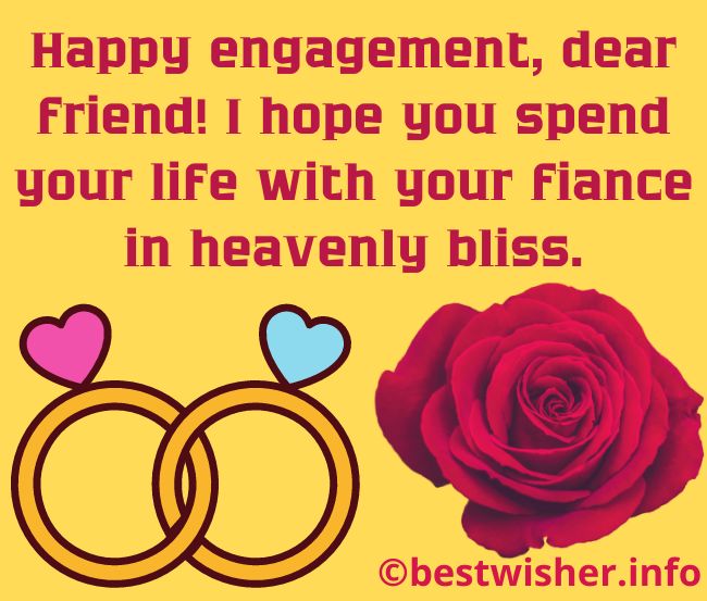 Best wishes for engagement to friend