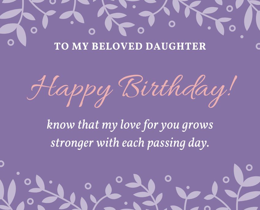 Birthday wishes for daughter from dad